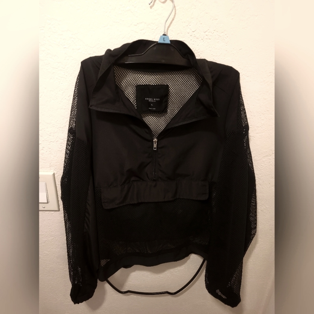 Mesh pullover woman